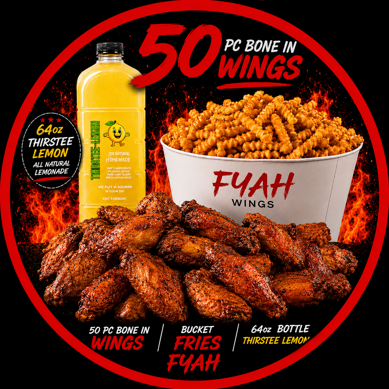 50 PC COMBO bone in