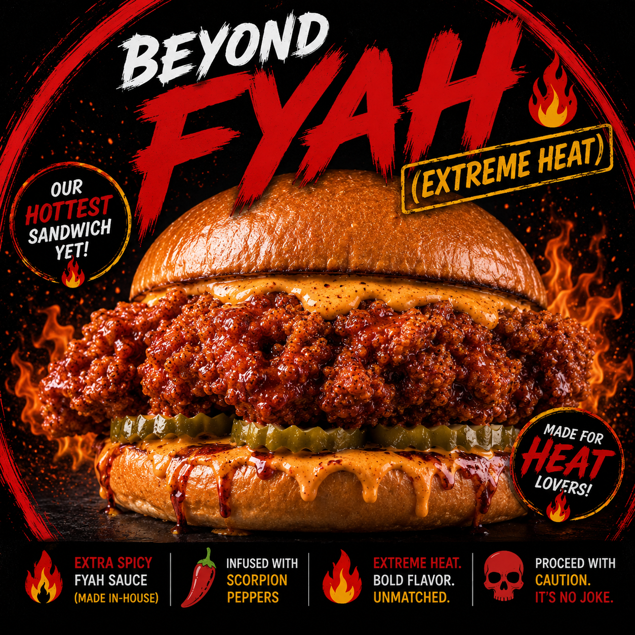 BEYOND FYAH BURGER (EXTREME HEAT!)