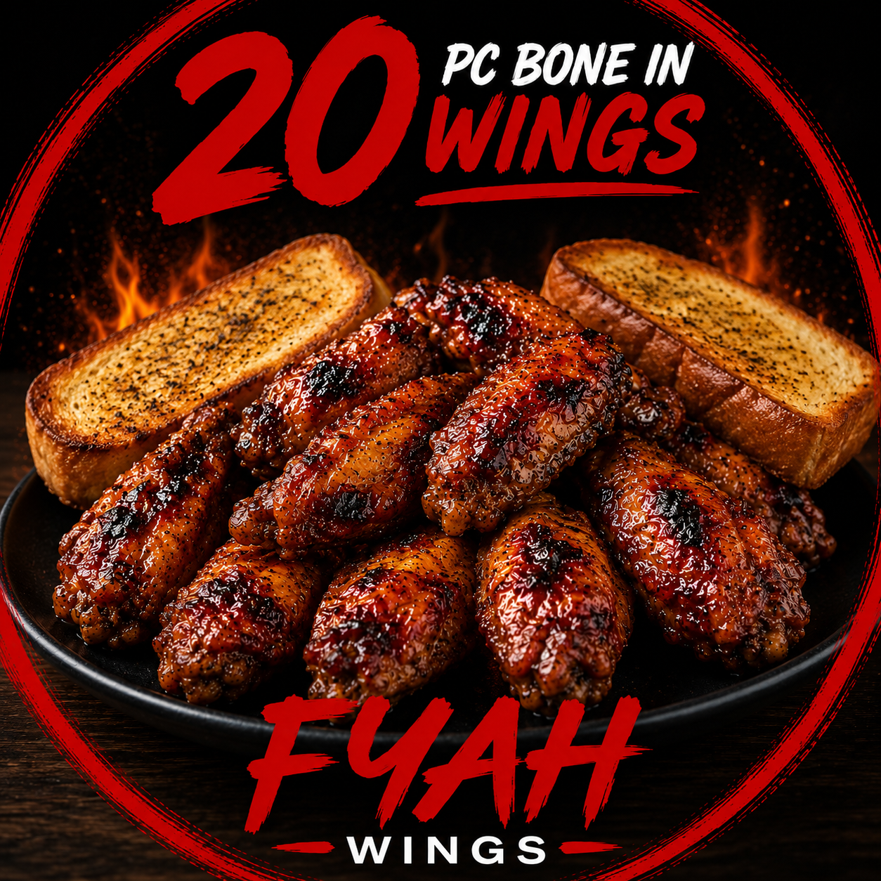 20 PC WINGS (BONE IN WINGS)