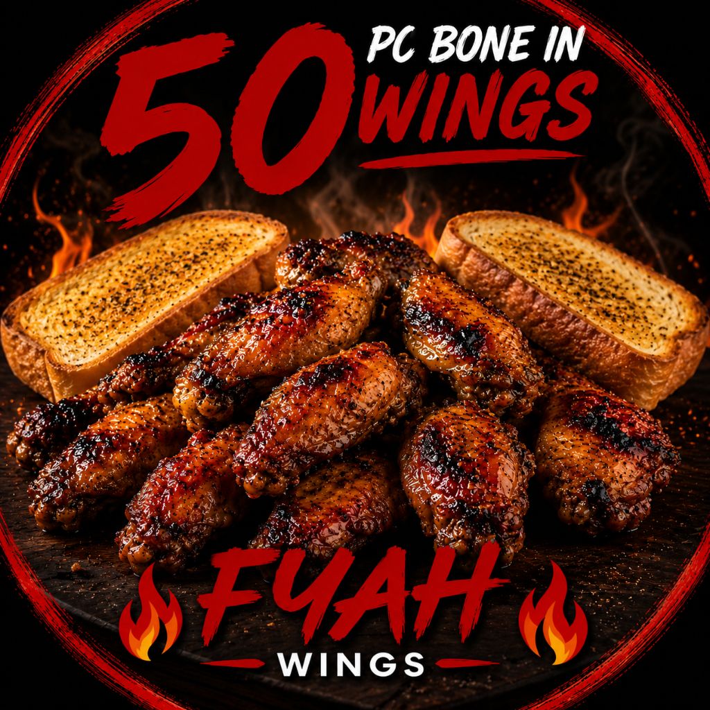 50 PC WINGS (BONE IN WINGS)